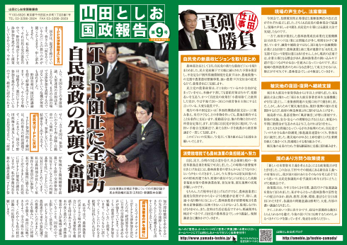 山田としお国政報告 第8号<表>